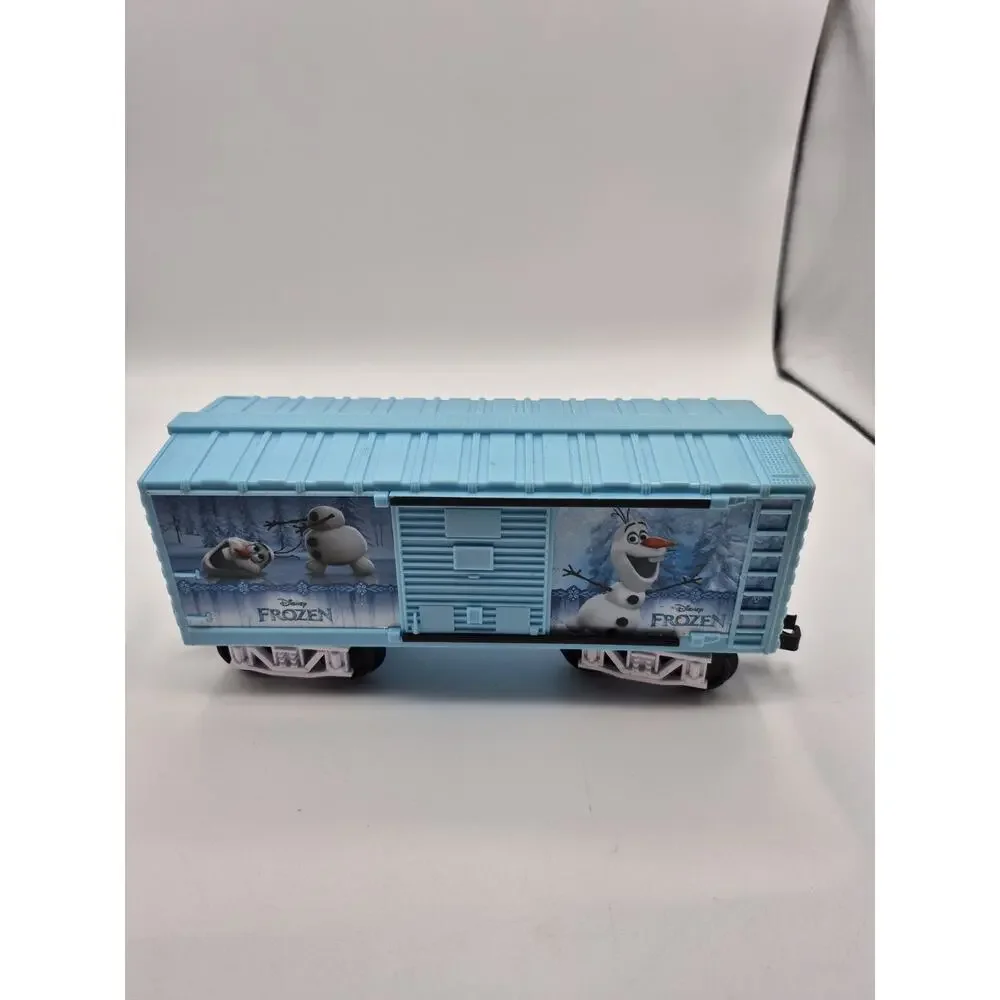 Lionel Disney Frozen 711792 Blue Toy Train Locomotive and Box Car No Remote